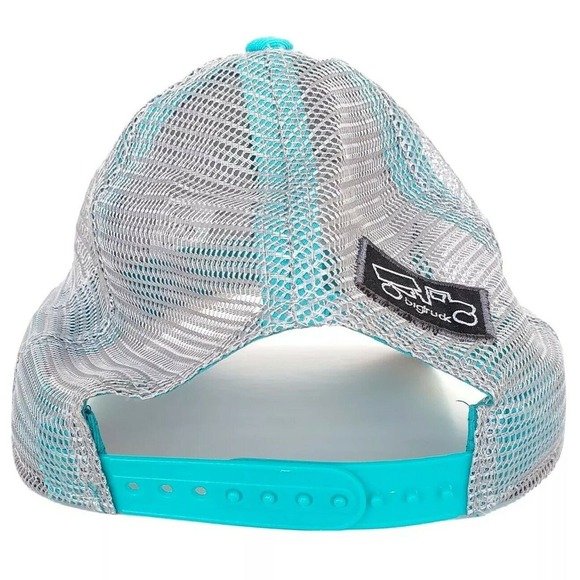 Big Truck Brand Snapback Hat Adjustable One Size Teal Mesh Cap Embroidered Patch - Picture 5 of 8